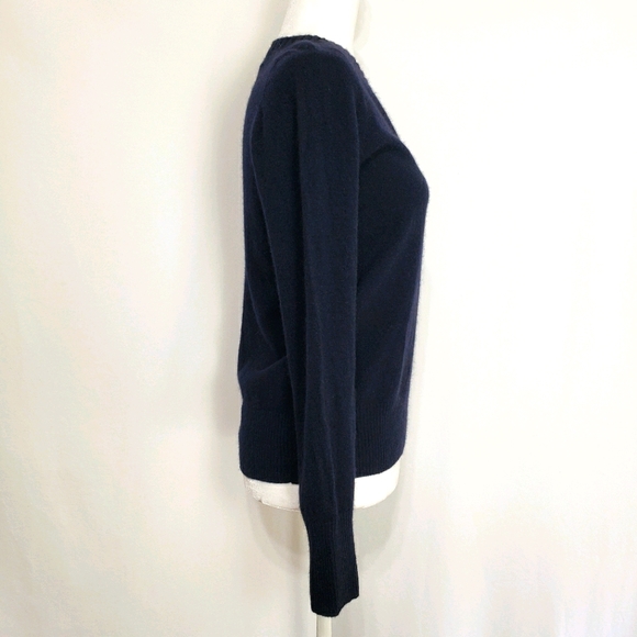 J Crew Wool with Cashmere Sweater in Dark Navy - Picture 3 of 6